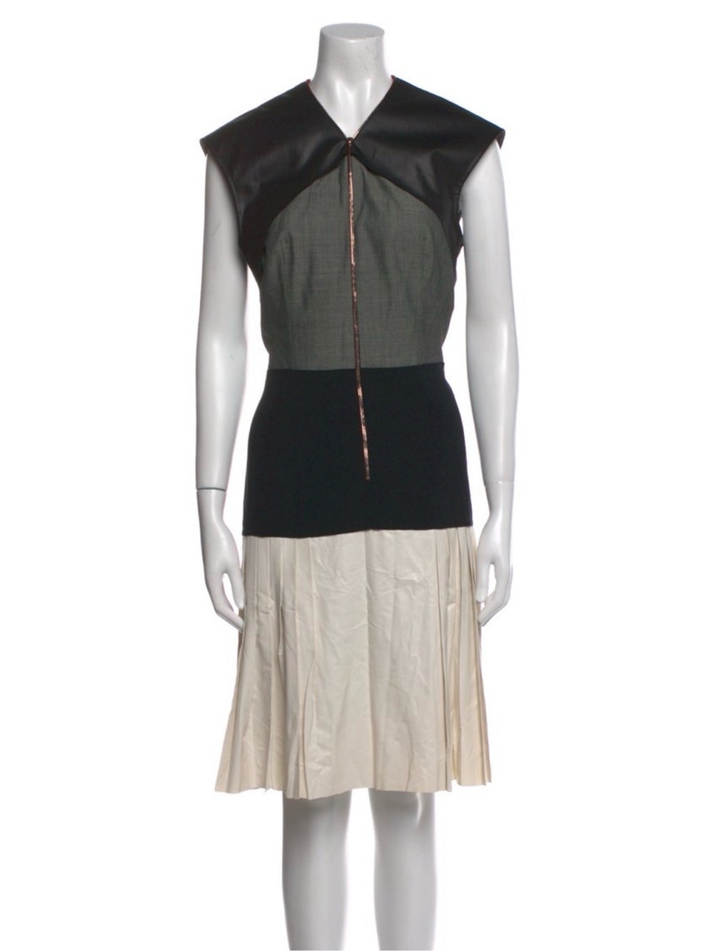 Cedric Charlie’s Colorblock Pleated Midi Dress